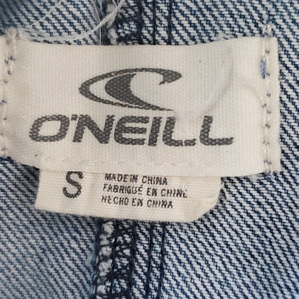 O'Neill Women's Boho Pullover Jacket Small Fleece Hood Lined Denim Embroidered - Picture 9 of 12